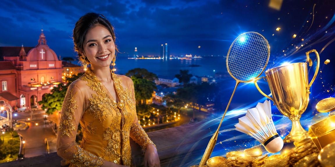 Suasana pertaruhan sukan dengan pakaian kebaya tradisional di Melaka